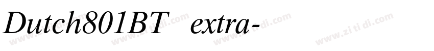 Dutch801BT   extra字体转换